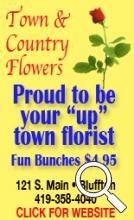 Town and Country Flowers advertisement on The Icon
