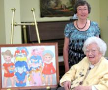 MMH centenarian Pauline Hirschler and her daughter, Marilyn Bishop.