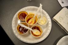 Five of the eight chili soups judged on Saturday